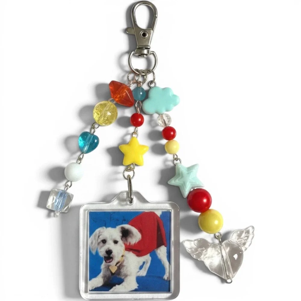 Handmade beaded keychain